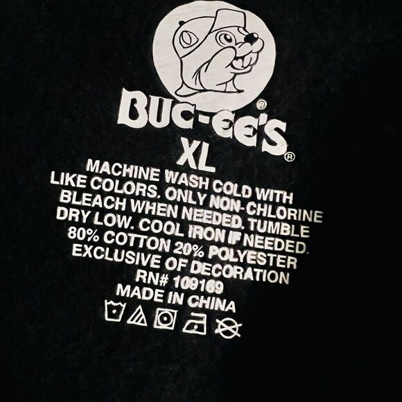 Buc-ee's Black Oversize Sweatshirt Soft Cozy Fun Merch - Womens Size XL - Picture 7 of 7